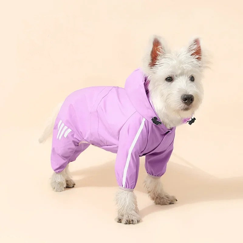 Manteau de Pluie à Capuche Imperméable pour Chien - Violet