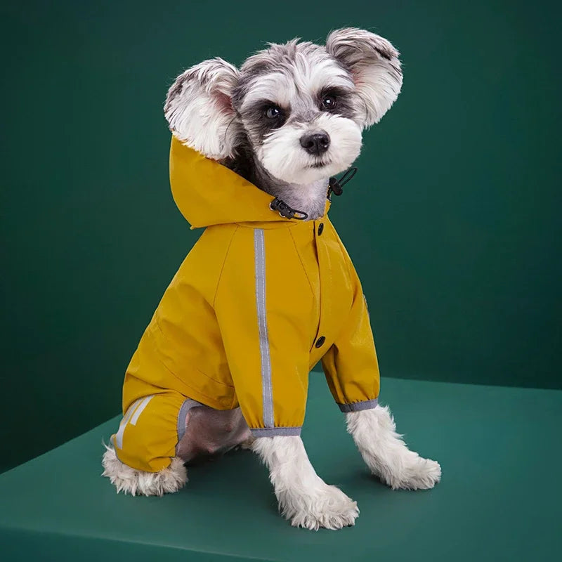 Manteau de pluie à capuche Imperméable pour Chien - Jaune