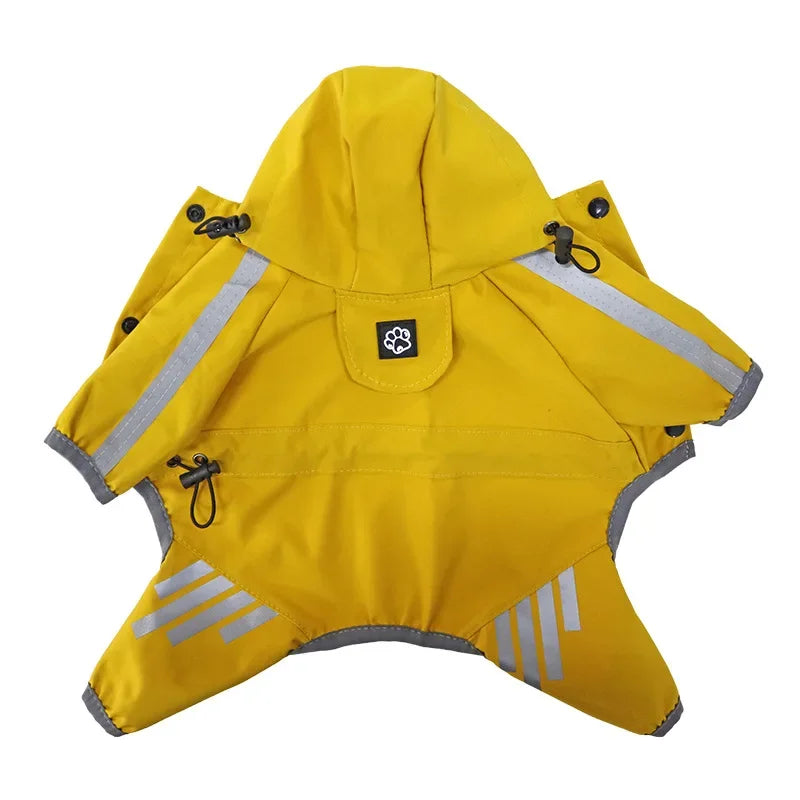 Manteau de pluie à capuche Imperméable pour Chien - Jaune