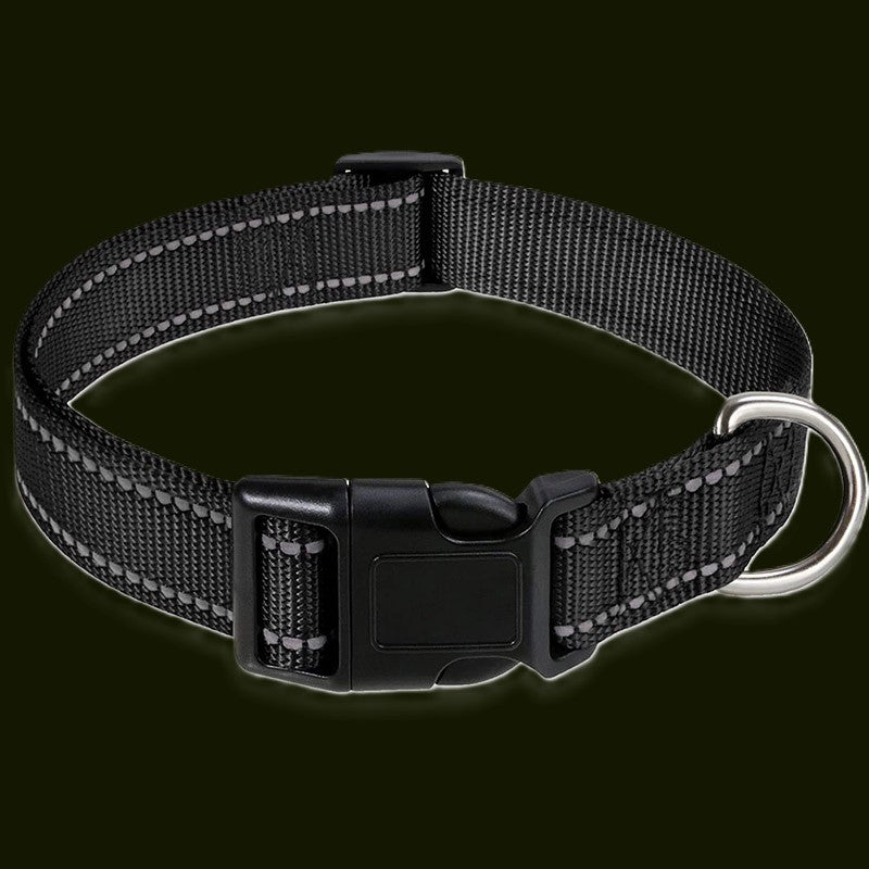 Collier pour Chien Réfléchissant | NylonCollar™ - Noir