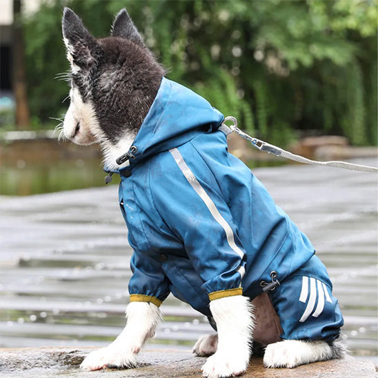 Manteau de Pluie à Capuche Imperméable - Bleu