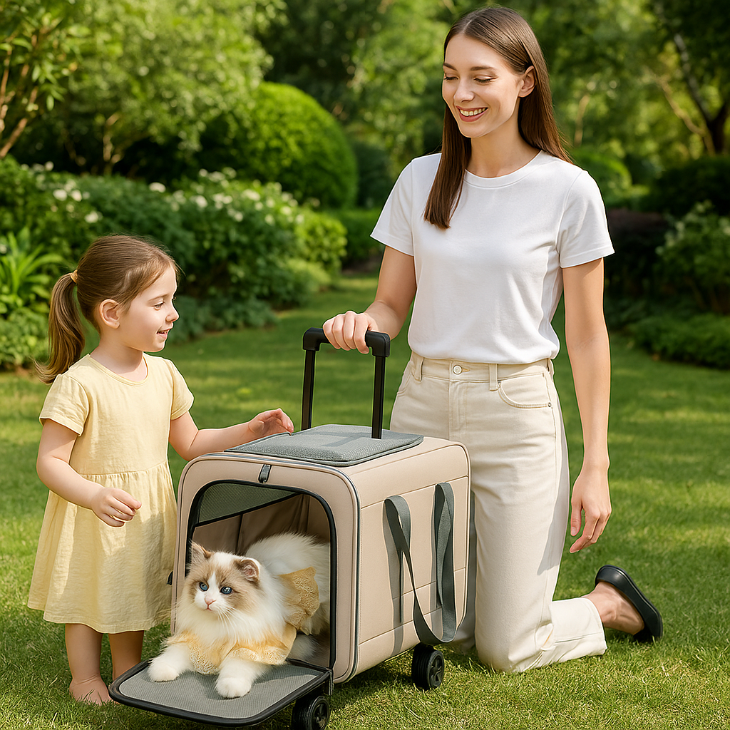 Sac à Roulettes de Transport pour Chien | DogCarrierOnWheels™