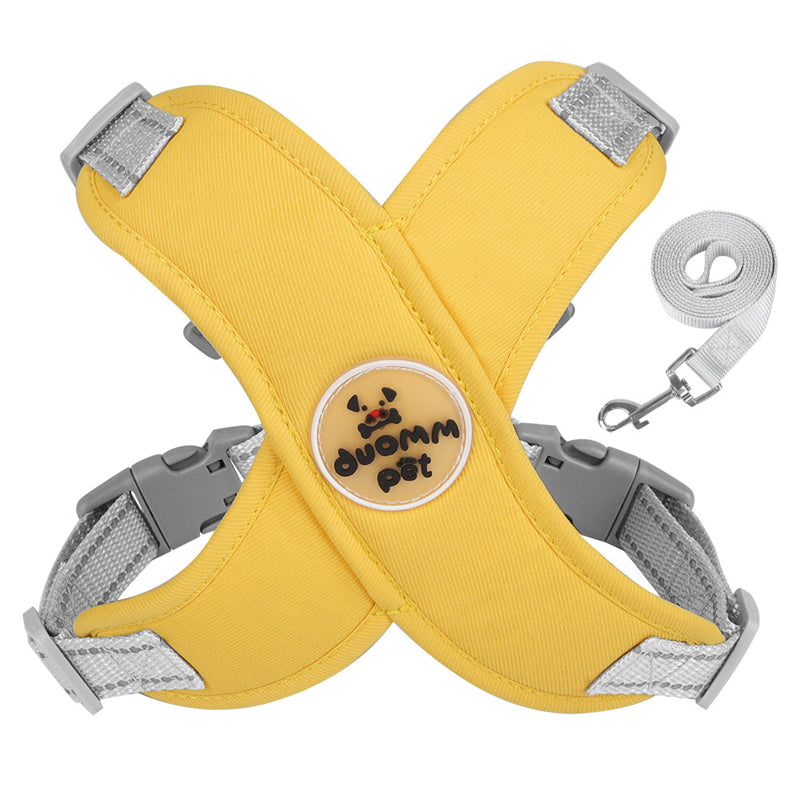 harnais chien jaune
