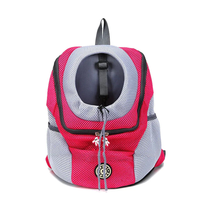 sac a dos pour chien rose rouge