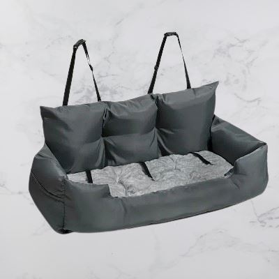 SIEGE AUTO POUR CHIEN | CarrierTravelDog™ - Gris
