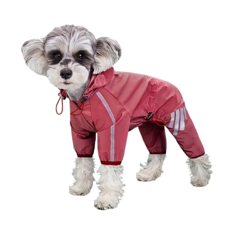Manteau de Pluie à Capuche Imperméable pour Chien - Rose