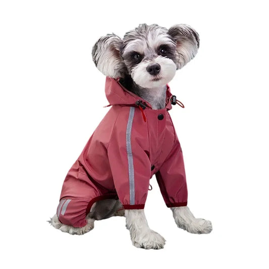 Manteau de Pluie à Capuche Imperméable pour Chien - Rose