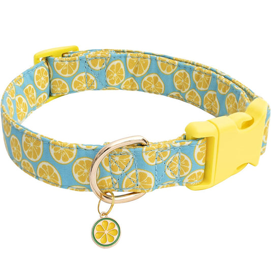 Collier de Chien à Motif de Fruits avec Pendentif™ - Jaune