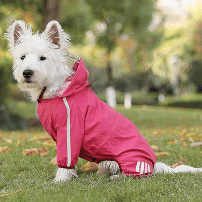 Manteau de Pluie à Capuche Imperméable pour Chien - Rose