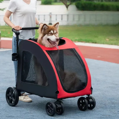 Poussette Pliable en Maille Respirante pour chien