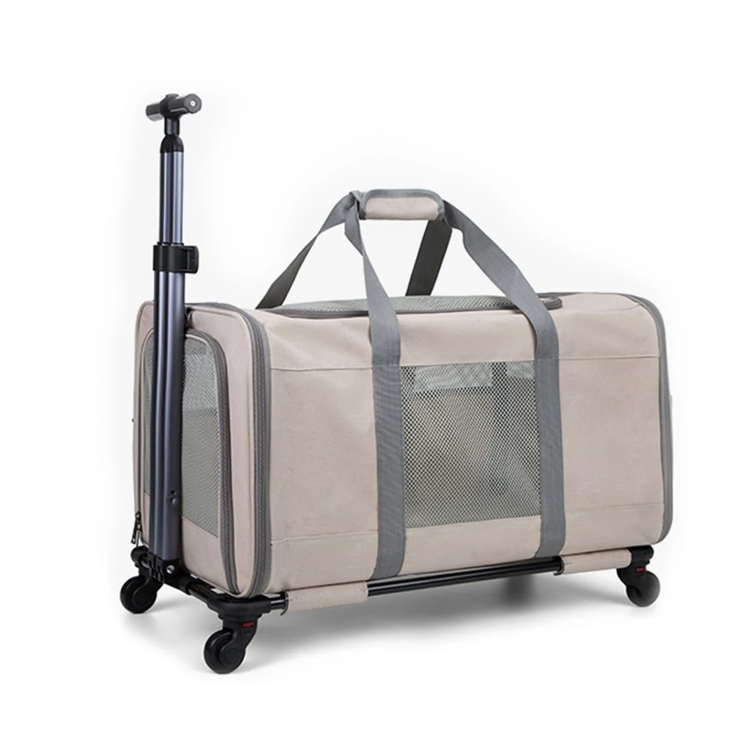 Sac roulette transport pour chien kaki