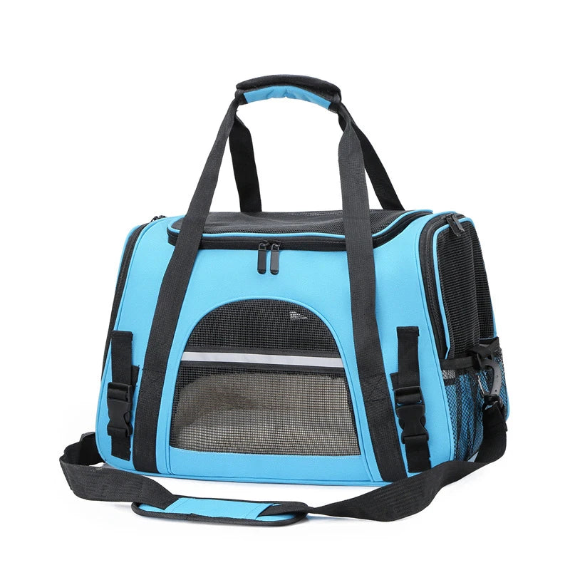 Sac transport chien bleu ciel