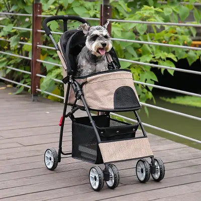 chien poussette grande espace main libre