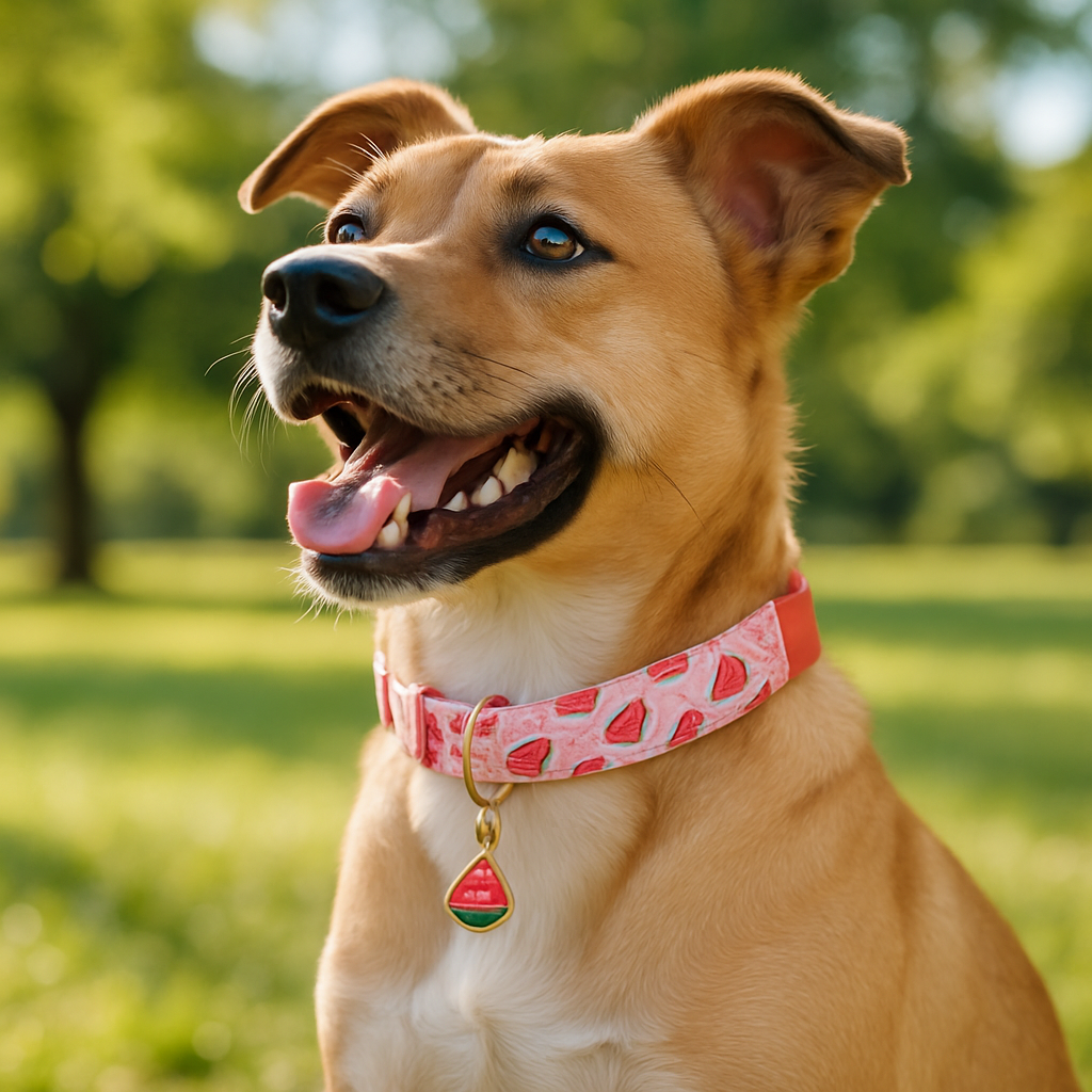 chien avec collier pendentif