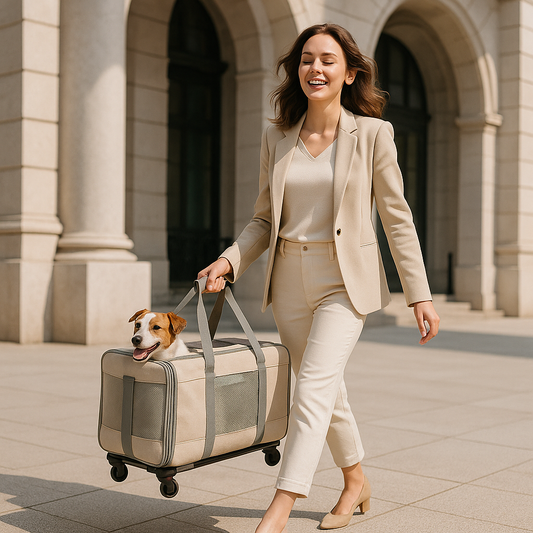 Sac à Roulettes de Transport pour Chien | DogCarrierOnWheels™