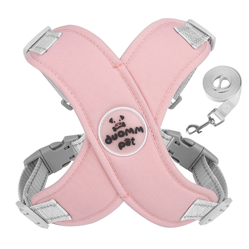 harnais chien rose