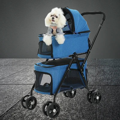 poussette chien grande espace main  libre libre