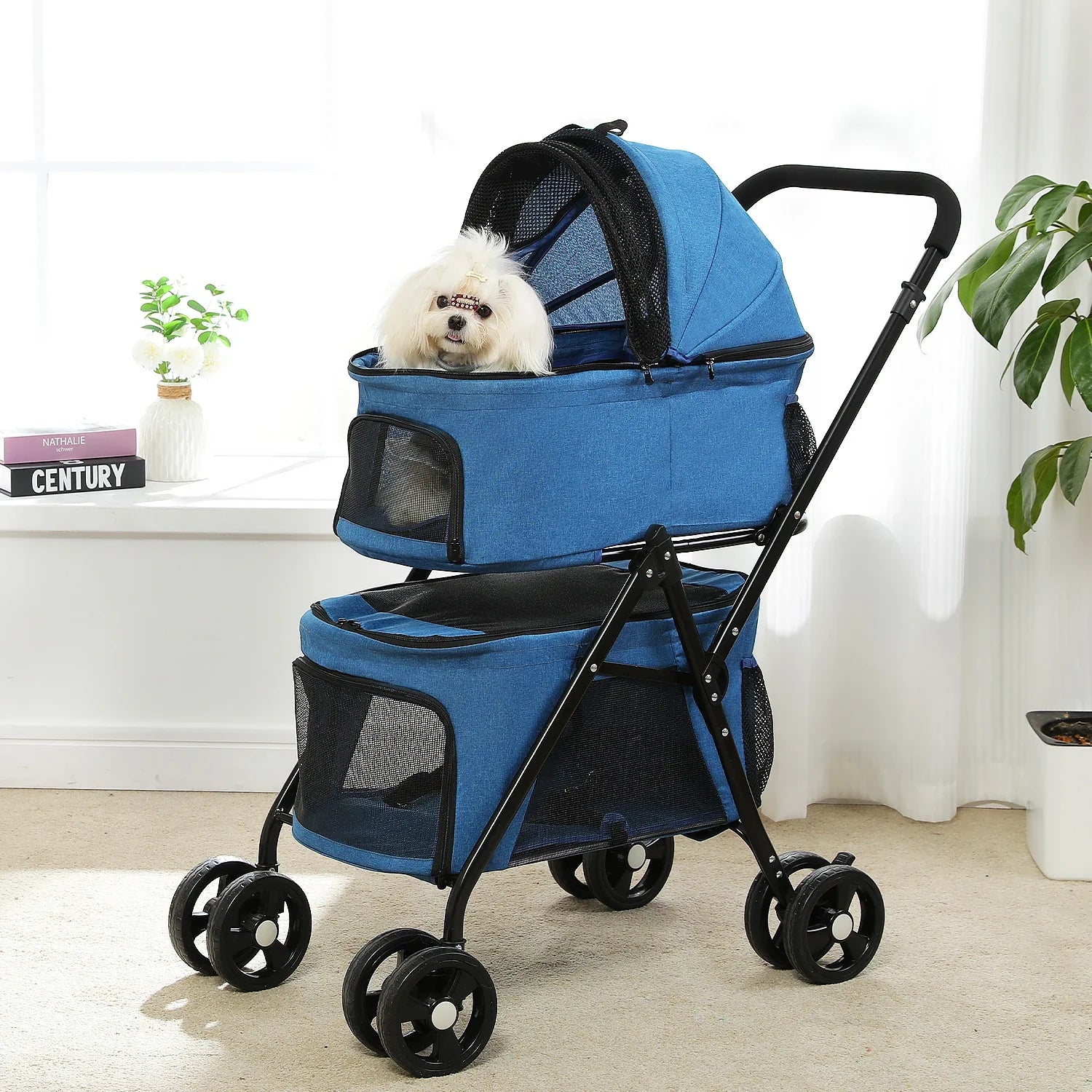 poussette chien grande espace main libre