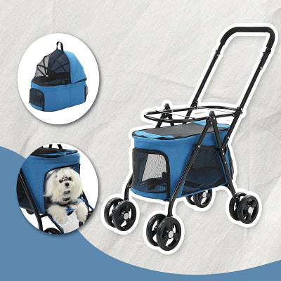 poussette chien pliable main libre
