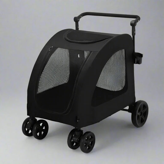 poussette couleur noire chien