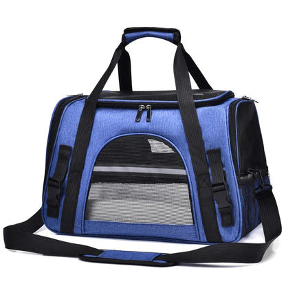 Sac transport chien bleu