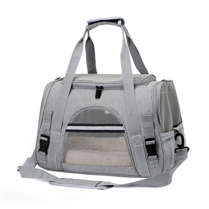 sac transport chien gris
