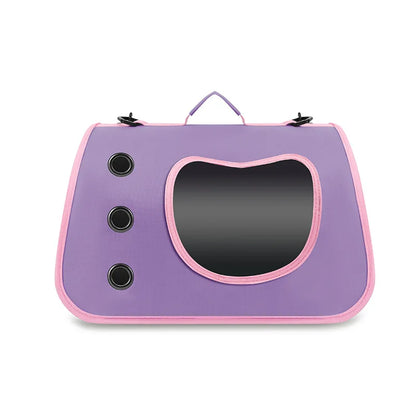 sac transport chien violet orange
