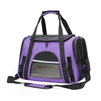 sac transport chien violet